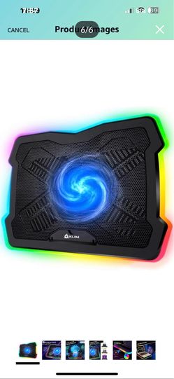 KLIM Ultimate + RGB Laptop Cooling Pad with LED Rim