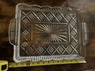 Crystal Rectangular Tray For Vanity