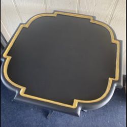 Beautiful Black Side Table with gold accents. Newly painted and sealed.