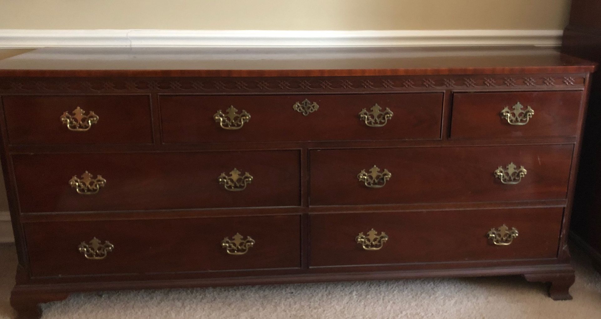 Vintage Baker Dresser And 2 Nightstands