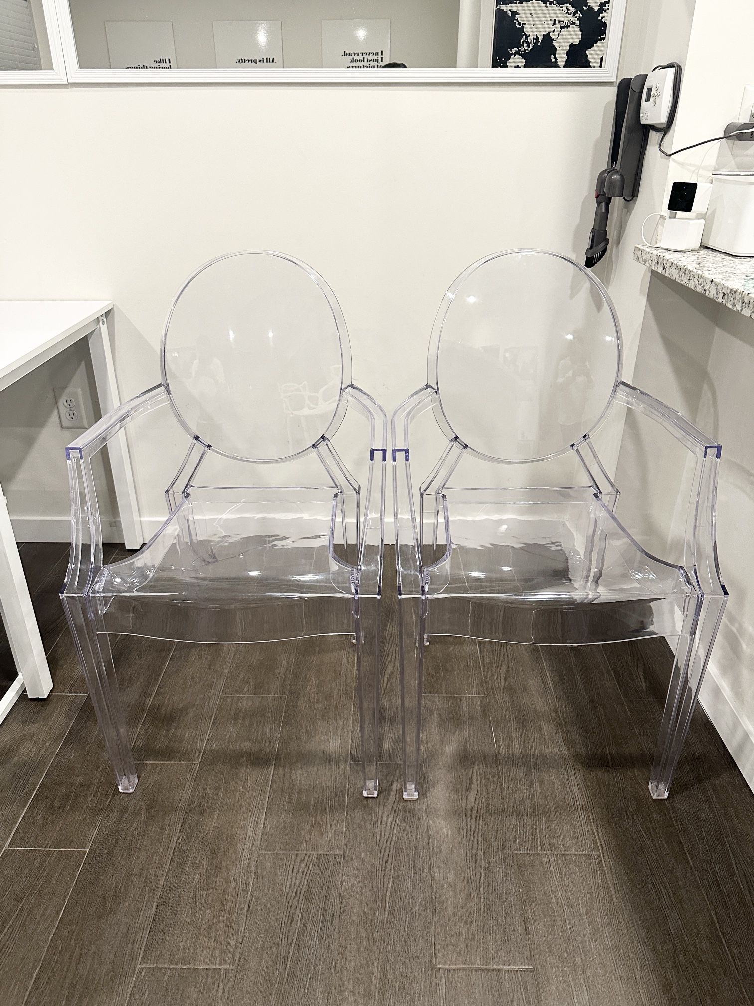 Clear chair set of 4