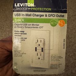 Leviton USB In-Wall Charger & GFCI Outlet 