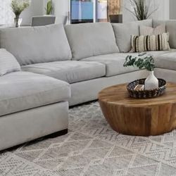 Crate & Barrel Sectional with Chaise Lounge