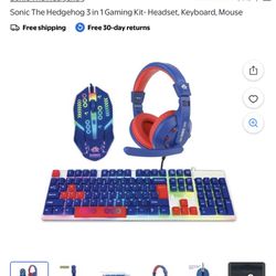 Sonic The Hedgehog 3-in-1 Gaming Kit