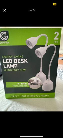 Led Desk Lamp 2 Pack  19” Height Flexible Neck 