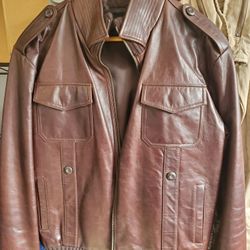 Ben Sherman Leather Bomber Jacket