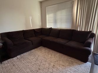 2 Piece Brown Sectional Couch