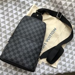 LV Louis Vuitton Avenue Damier Graphite men belt bag crossbody bag
