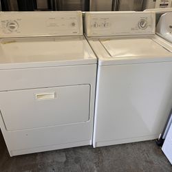 Kenmore Set Washer And  Dryer White Used With Warranty 