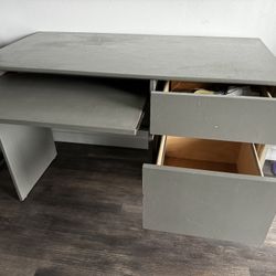 Wood desk With Slider Keyboard Tray 