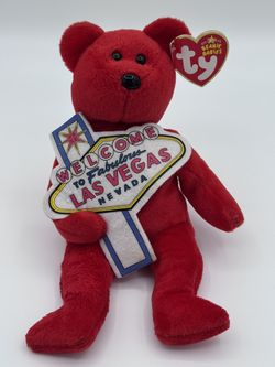 Beanie Baby TY - Aces Las Vegas Bear Tag 14th Gen & Tush Tag 13th Gen