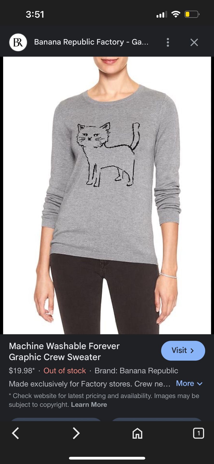 Banana Republic Cat Sweater