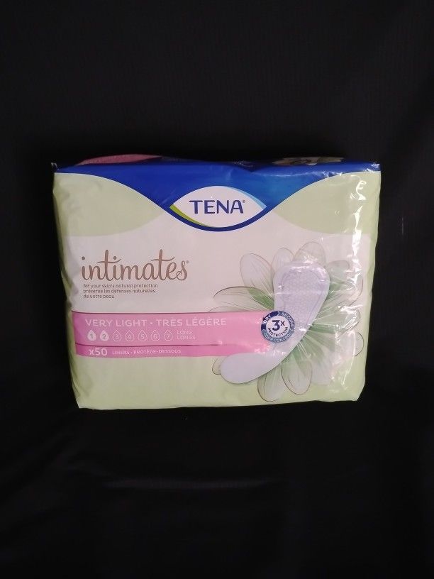 New Sealed Tent Intimates Very Light Long x50 Liners Dry Secure Odor Control