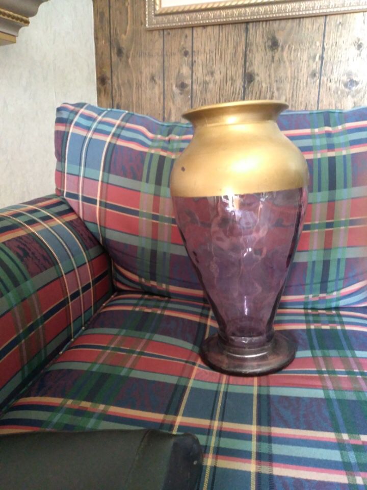 Amethyst Vase 15 1/2” Tall