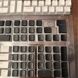 Brand New Black/White Transparent Pudding Key Caps
