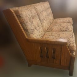Vintage A. BRANDT RANCH OAK SOFA N LOVE SEAT