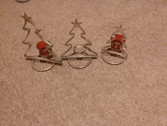 Silver tree candle holders