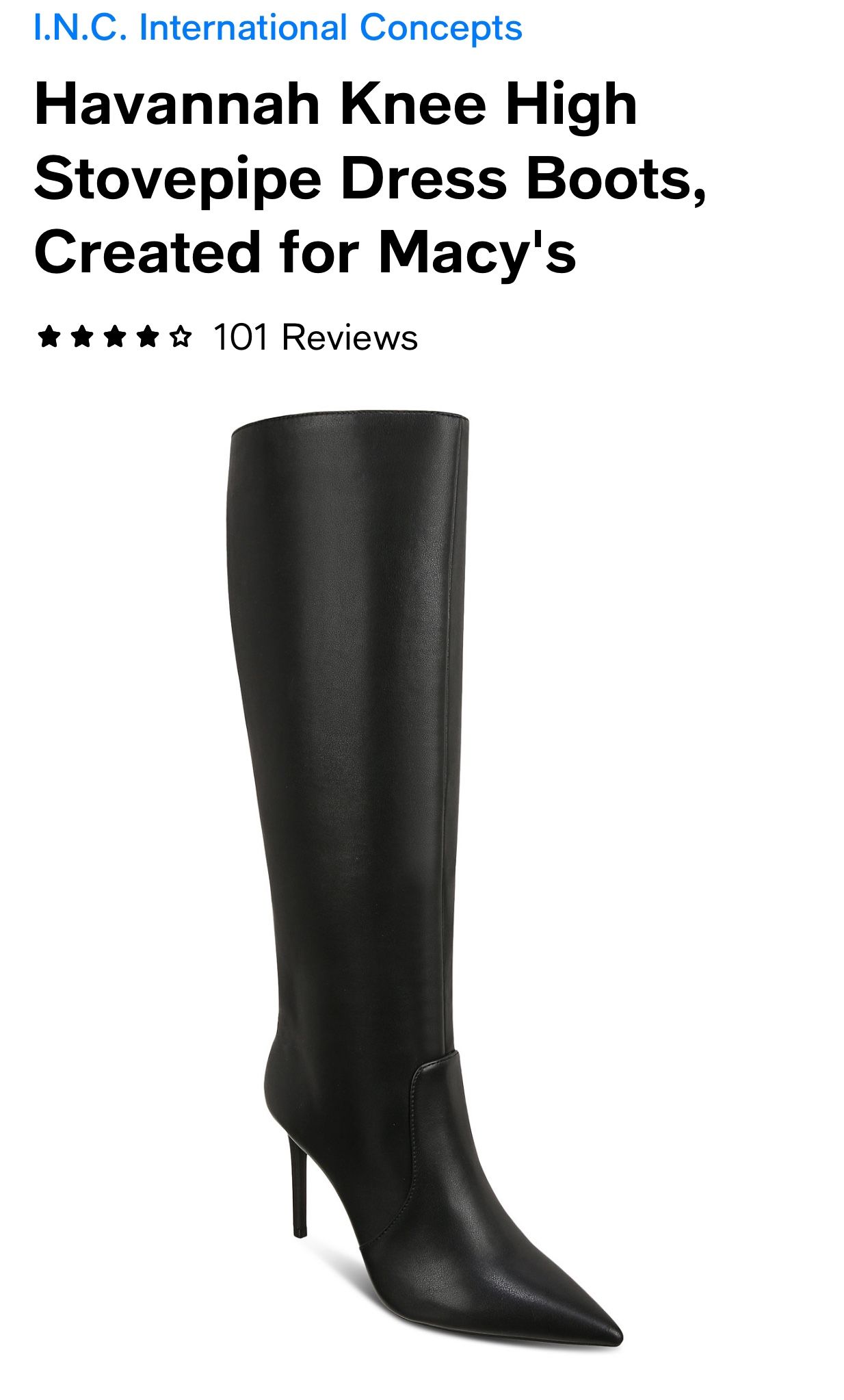 BLACK KNEE HIGH BOOTS 7.5