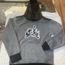 Nike Jordan Jumpman Youth Boy's Fleece Hoodie Big Logo SZ MED CARBON HEATHER 