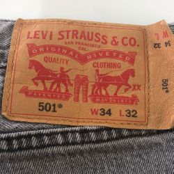 Levi 501’s 34x32 GRAY