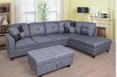 Sectional and ottoman