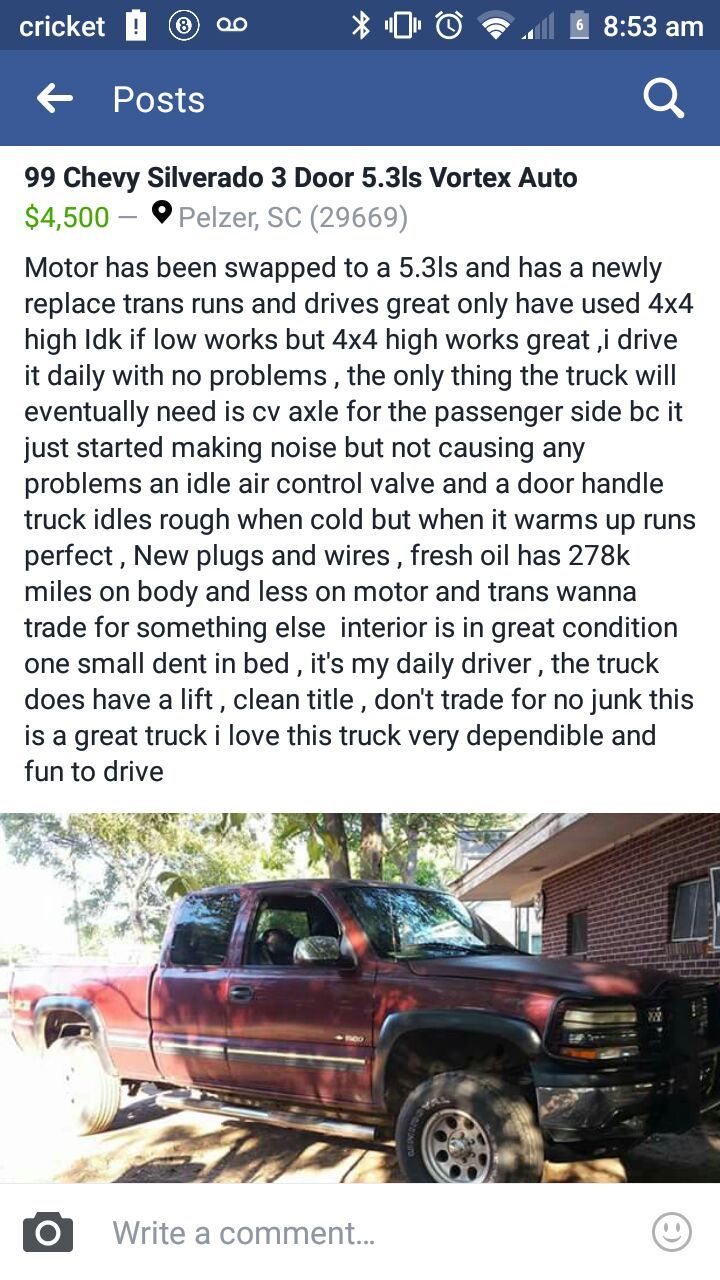 Chevy trade or sell