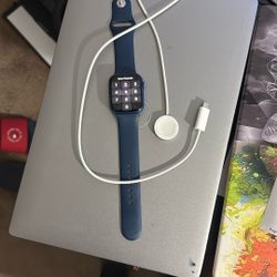 Apple Watch Series 7 [GPS 45mm] Smart Watch w/Midnight Aluminum Case with Midnight Sport Band. Fitness Tracker, Blood Oxygen & ECG Apps, Always-On Ret