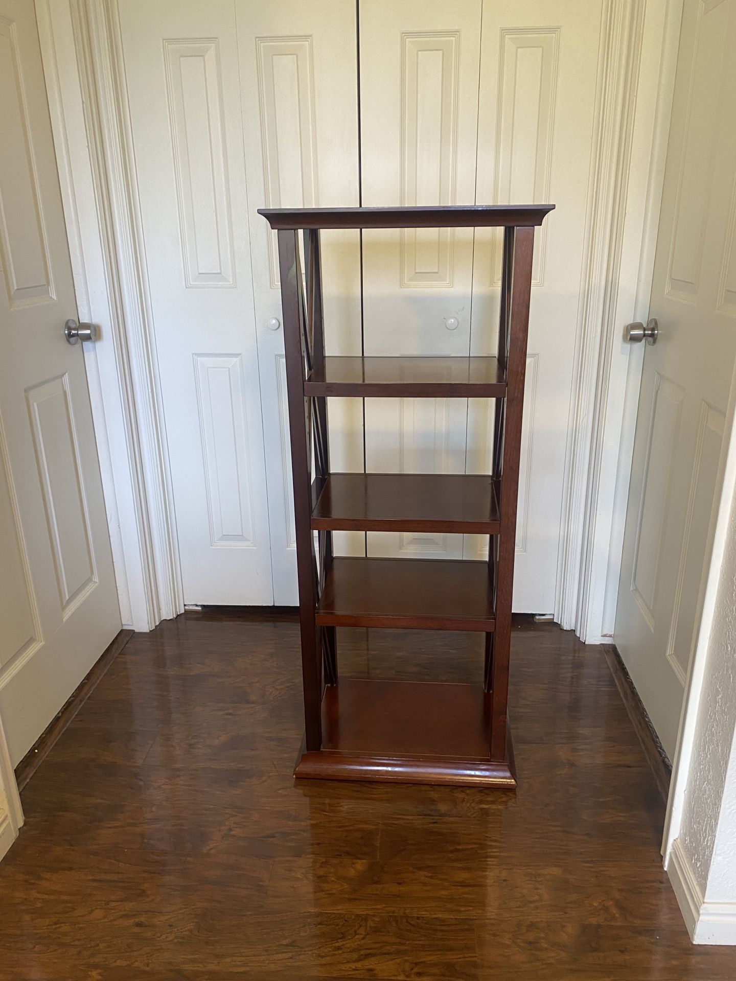 Wooden Bookcase With Adjustable Shelves