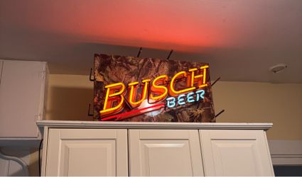 Busch Camo Beer Sign