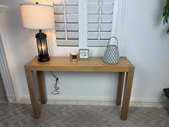 New - 48" Herringbone Console Table – Modern Entryway Table