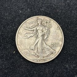 1938-D Walking Liberty Half Dollar -- HIGH GRADE MAJOR KEY DATE COIN!