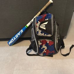 28inch Easton Bat And Baseball Bag.