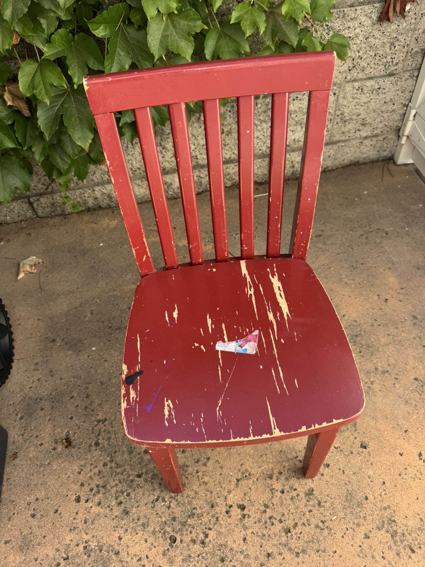 Kids Wooden Chair RED 