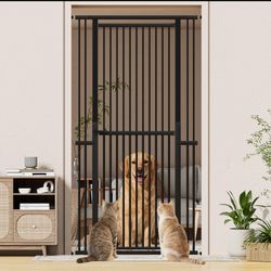 Snuowu Extra Tall Pet Gate , Black