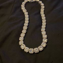 Cz Silver Plated Steel Neckless New 