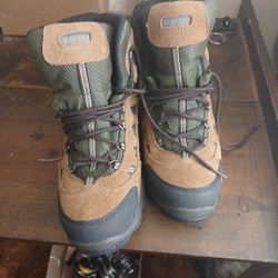 Hi-Tec Bandera Waterproof Men's Brown Suede Lace Up Hiking Boots Size 12 WIDE 