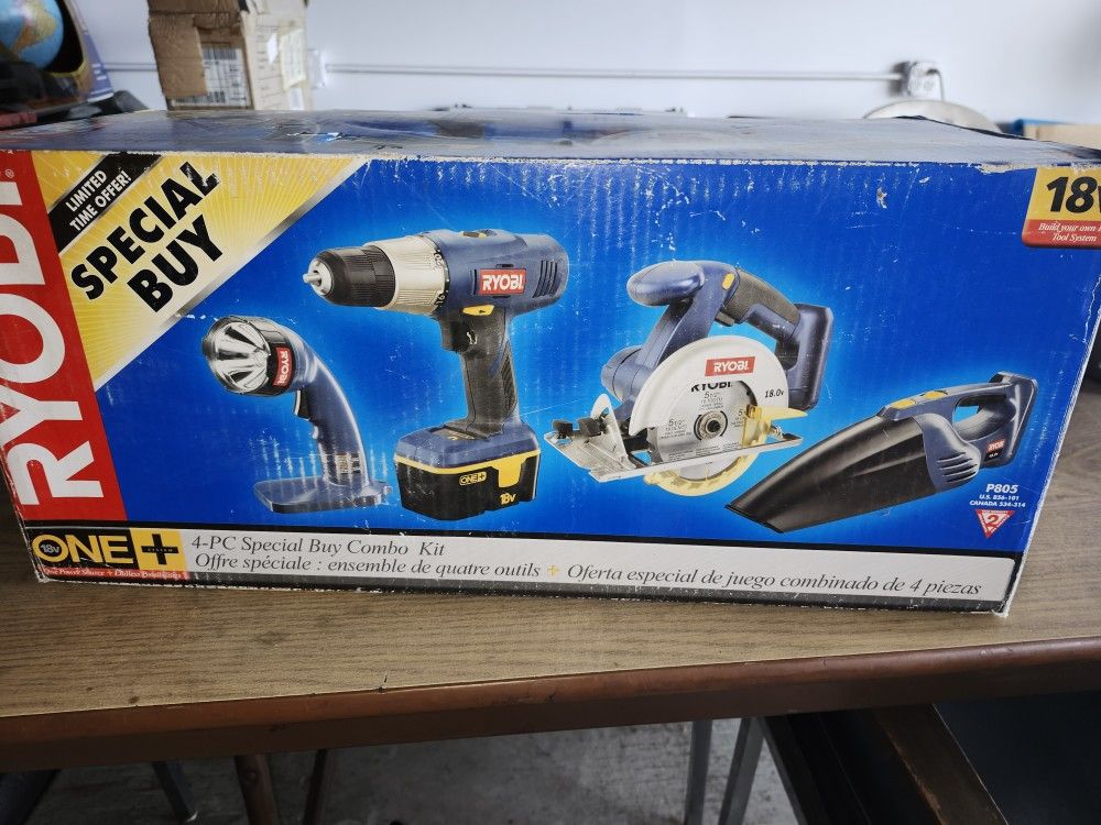 Ryobi 4 Piece Power Tool Set