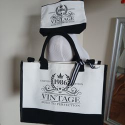 40Th Birthday Gifts for Women Canvas Tote Bag Unique 40 Birthday