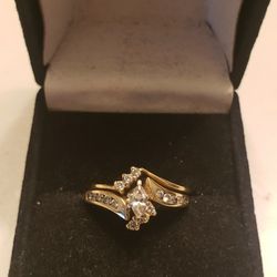 14k Gold Wedding Ring and Wrap