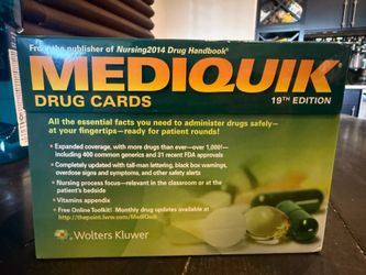 Mediquik 19th Edition Drug Flashcards