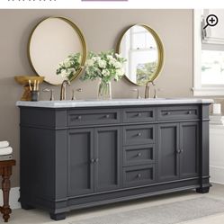New In Box, Claridge 72" Double Bathroom Vanity Set
