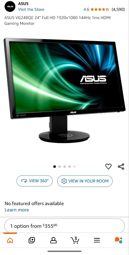 Asus 144hz 1ms Monitor