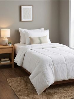 Twin size bed with mattress and box spring
