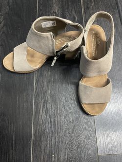 Toms Majorca Tan Heel Size 8