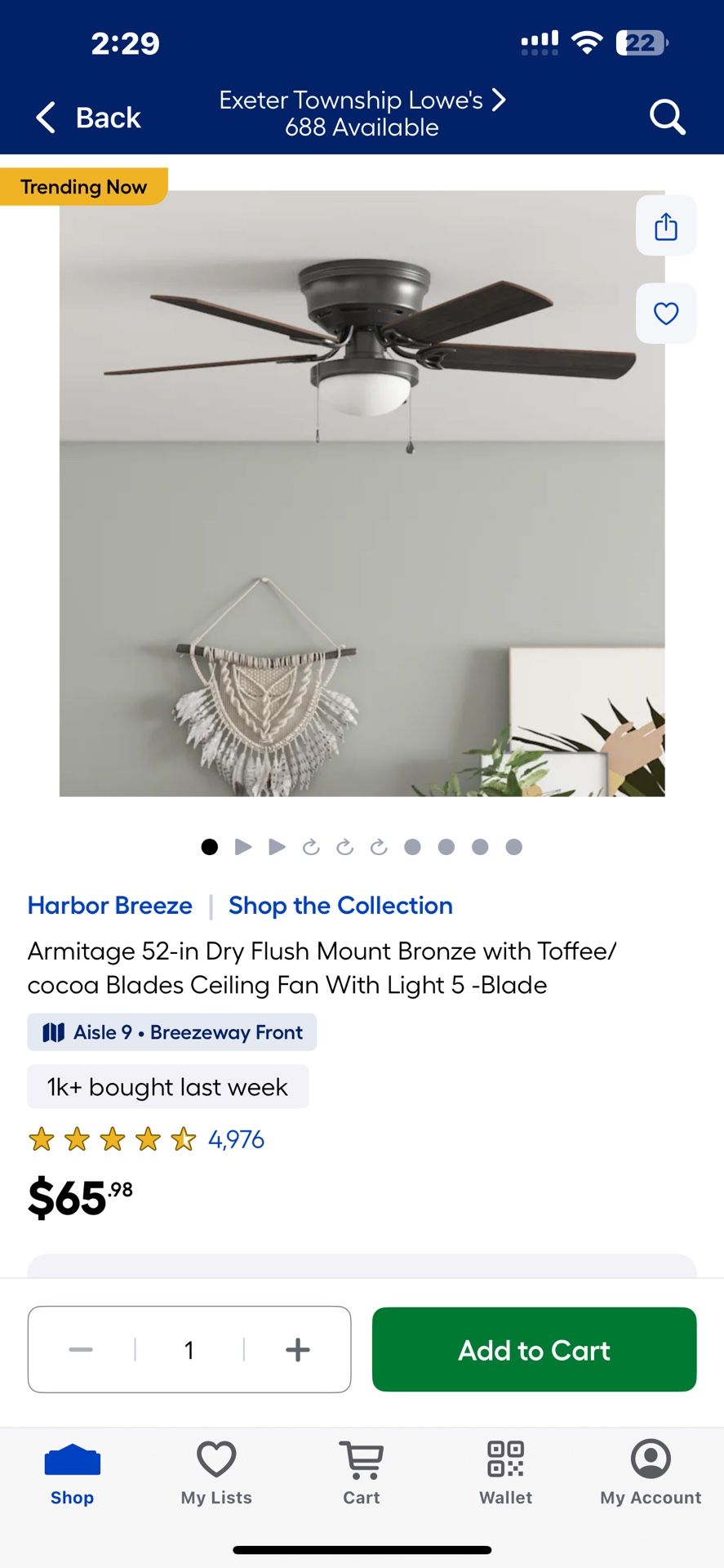 Abanicos de Techo en Venta – 2 Unidades – $60 por los Dos