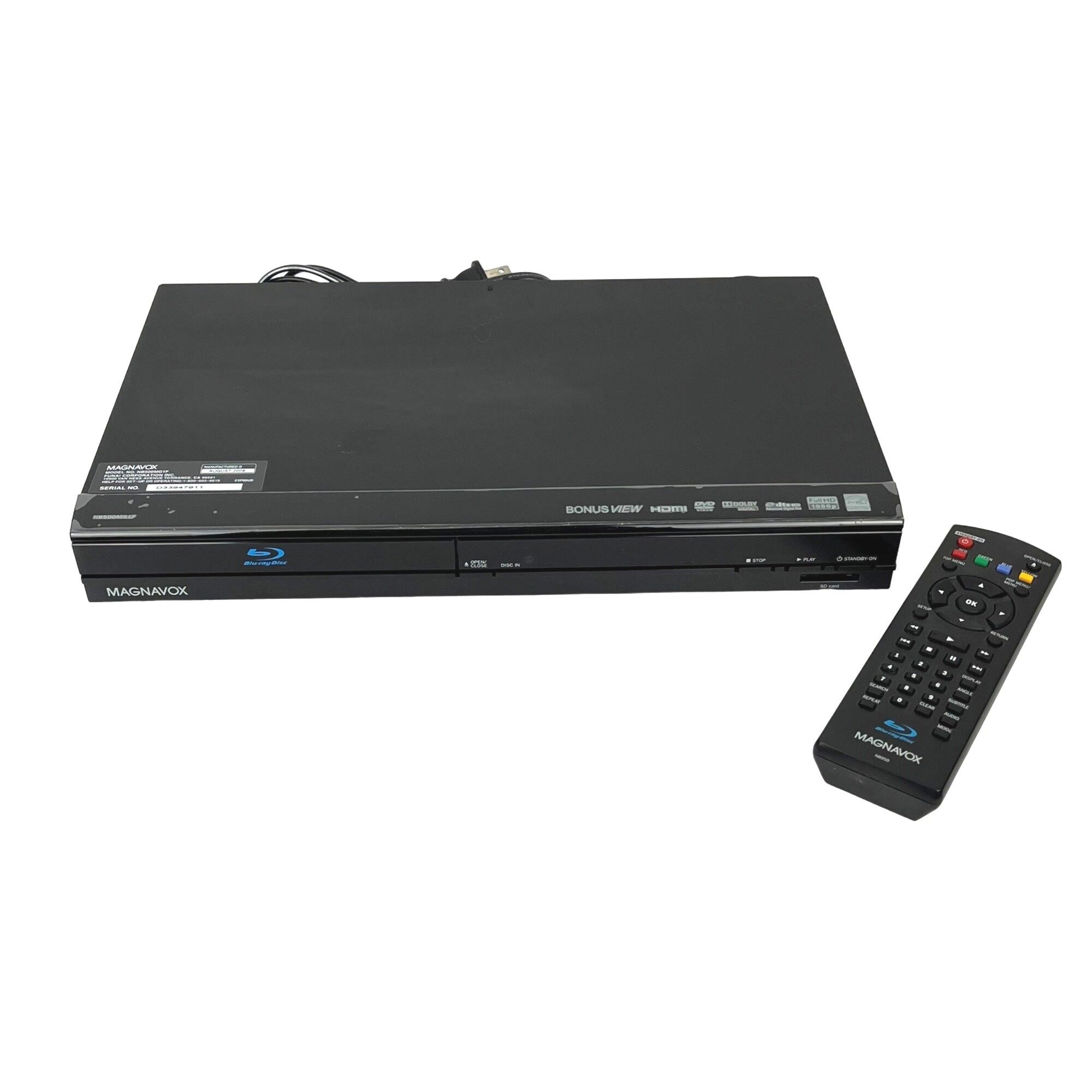Magnavox Blu-Ray Disc Player NB500MG1F with Remote Like-New
