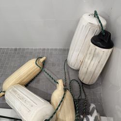  5- Boat Fender Bumpers WHITE 