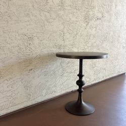 One Crate & Barrel Spool Accent Table