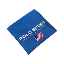 VINTAGE POLO SPORT SHIRT LARGE L MENS BLUE RALPH LAUREN EMBROIDERED USA FLAG PRL