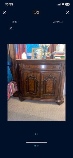 Marble and Mahogany Side Table